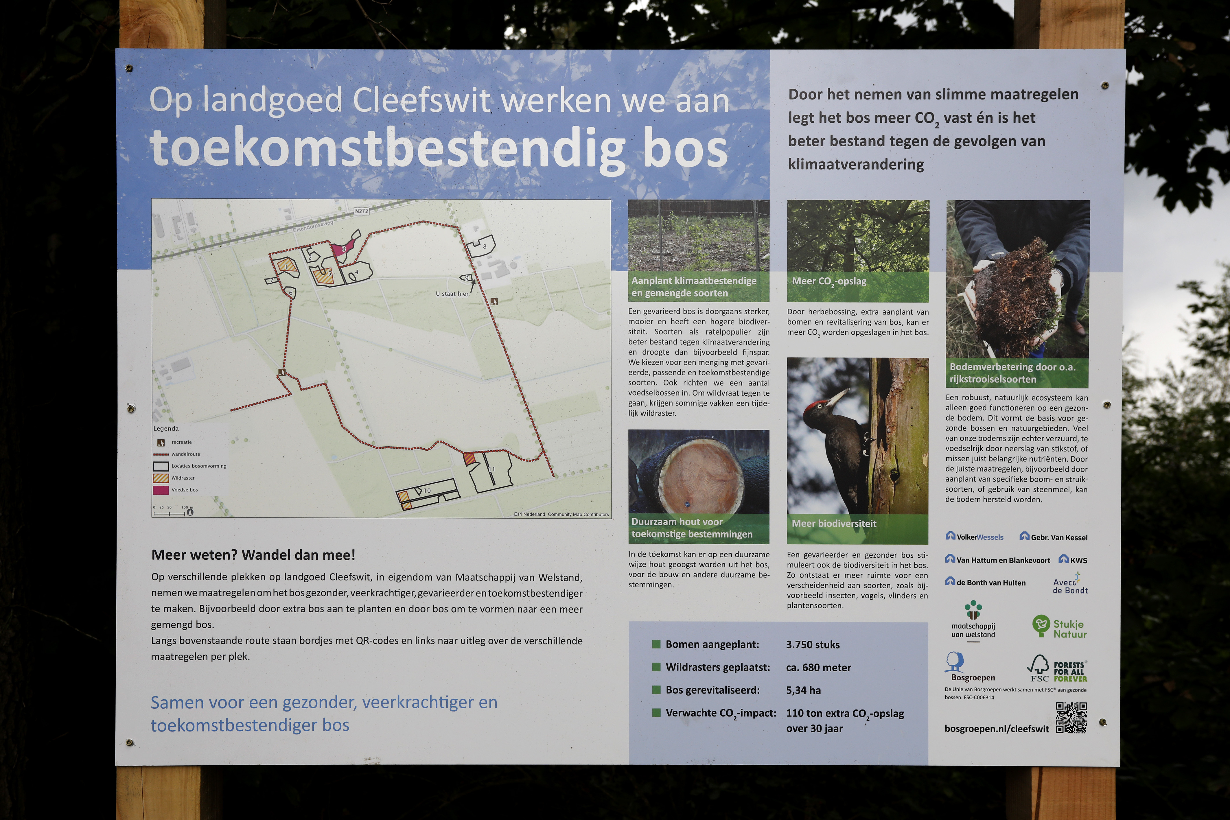 onthulling bord klimaatbos